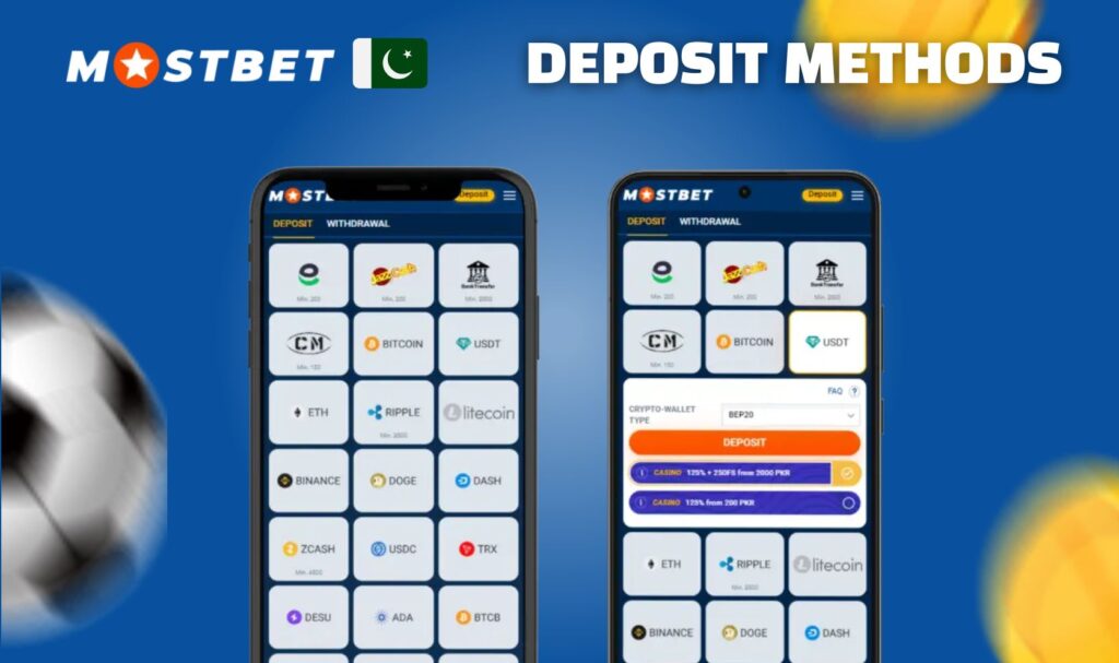 Deposit methods in Mostbet Pakistan gambling platform